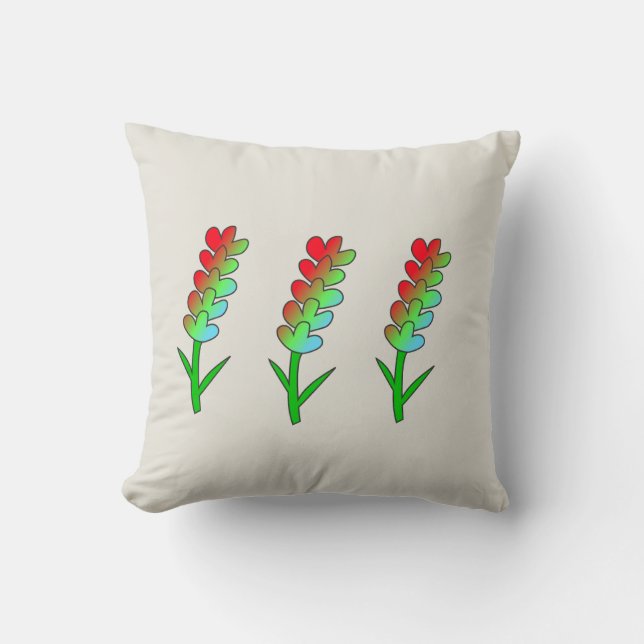 Touch der Natur: Elegante Blätter Design Kissen (Vorderseite)