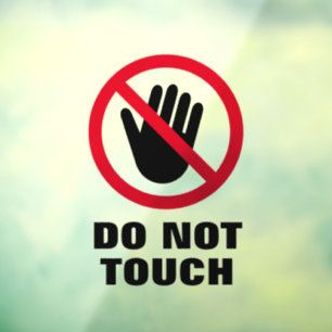 Touch des verbotenen Klammern des Handfensters nic Fensteraufkleber