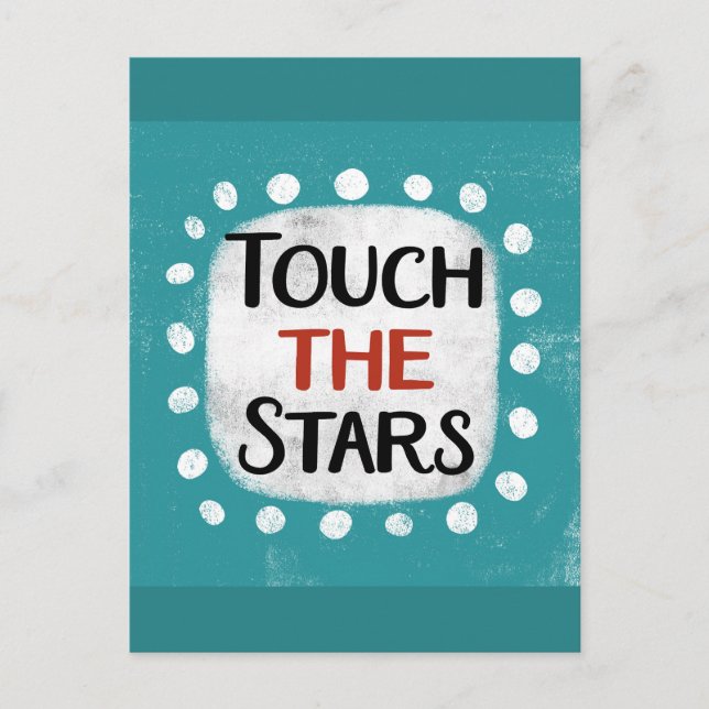 Touch Die Sterne Postkarte (Vorderseite)