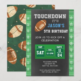 Touch in Superbowl Boy Fußball Geburtstag Einladung