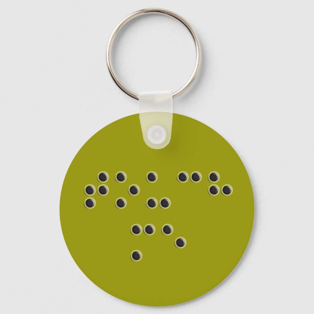Touch Me (Braille-Schrift) Schlüsselanhänger (Vorderseite)