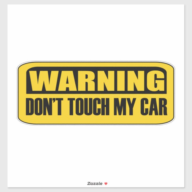 Touch mein Auto nicht Aufkleber (Blatt)