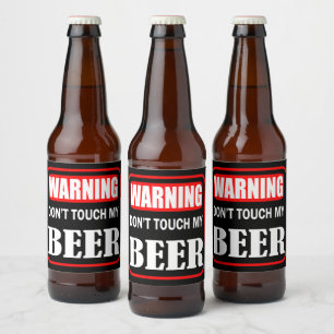 Touch mein Bier nicht Bierflaschenetikett