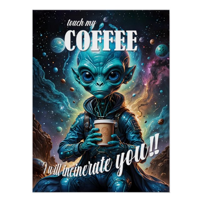 Touch mein Kaffee Poster (Vorderseite)