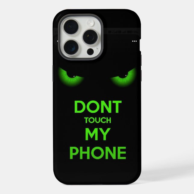 Touch mein Telefon nicht iPhone 15 Pro Max Hülle (Rückseite)