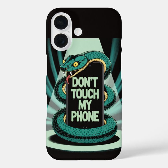 Touch mein Telefon nicht iPhone 16 Hülle (Rückseite)