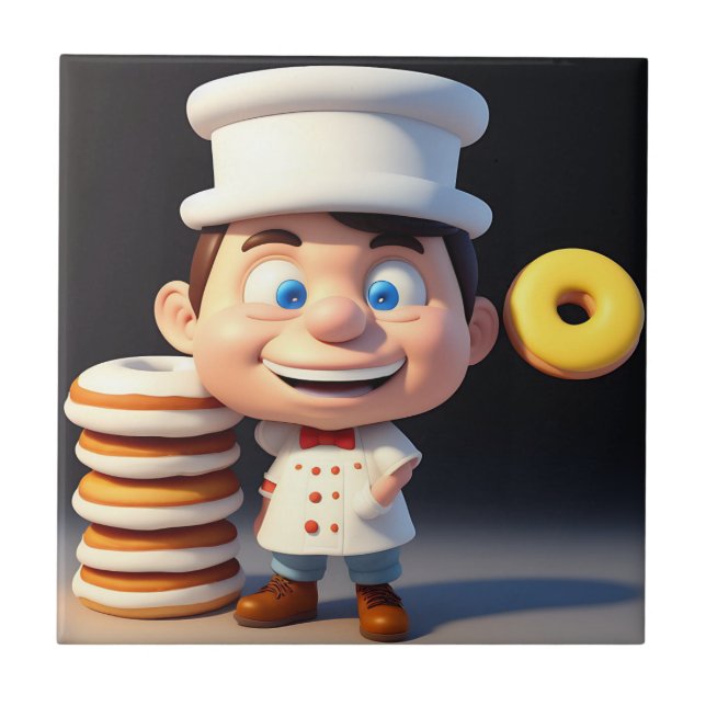 Touch meine Donuts, Keramik Fliese (Vorderseite)