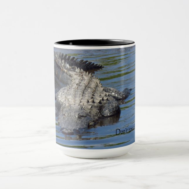 Touch meine Kaffee-Alligator-Tasse nicht Tasse (Zentrum)