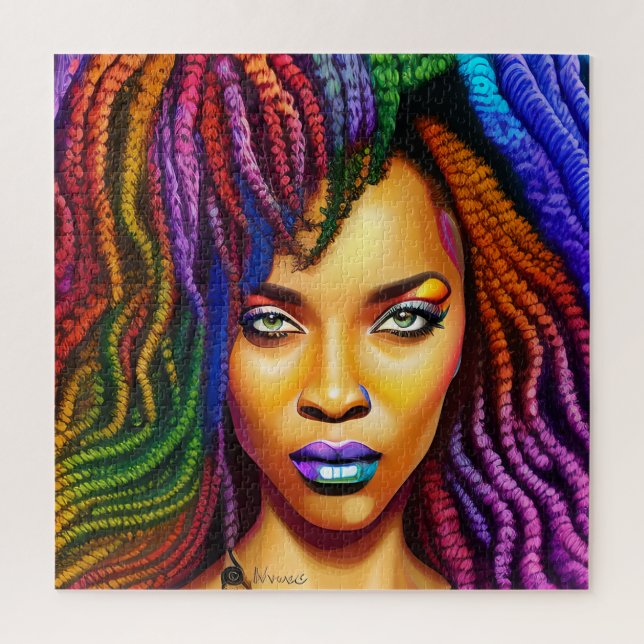 Touch nicht meine Haare schwarze Melanin Afro Quee (Vertikal)
