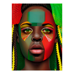 Touch nicht meine Haare schwarze Melanin Afro Quee Poster