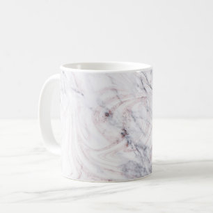 Touch Rose Weiß & Grau Marmor Swirl Chic Party Kaffeetasse