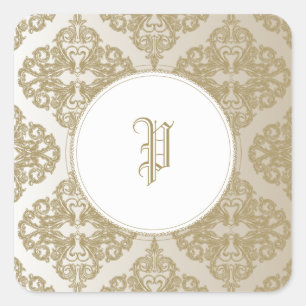 Touch von Gold Quadratischer Aufkleber