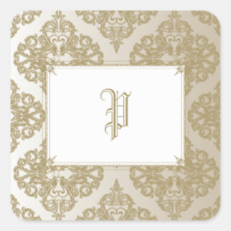 Touch von Gold Quadratischer Aufkleber