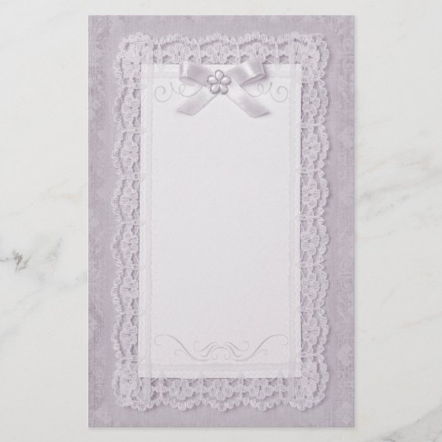 Touch von Lace - Lavendel Briefpapier (Vorderseite)