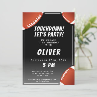 Touchdown American Football Ball Sports Geburtstag Einladung