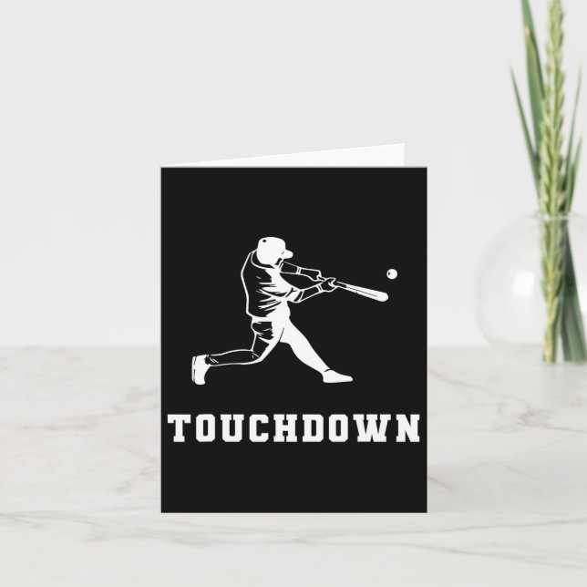 Touchdown Baseball Spaß Funny Touchdown Baseball Karte (Vorderseite)