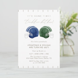 Touchdown Brother Joint Football Helmet Birthday Einladung