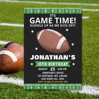 Touchdown Celebration: Football Field Birthday boy Einladung
