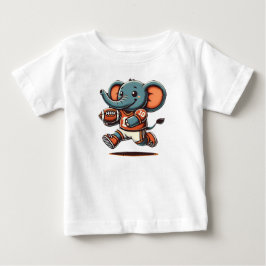 Touchdown Elephant: Cartoon Football Baby T-shirt