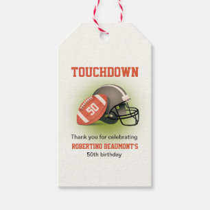 Touchdown Fifty Vintage-Fußball 50. Geburtstag Geschenkanhänger