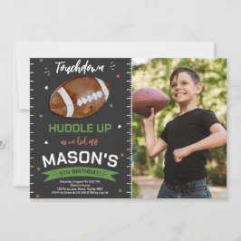 Touchdown Football Geburtstags-Foto Einladung