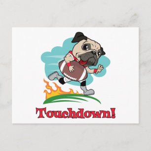 Touchdown Football Mops T-Shirts und Geschenke Postkarte