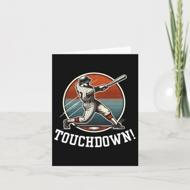 Touchdown Homerun Sports Mash Up Football Baseball Karte (Vorderseite)