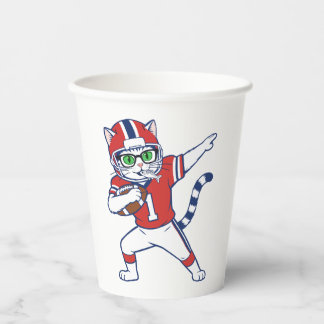 Touchdown-Katze Pappbecher