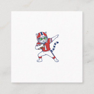 Touchdown-Katze Quadratische Visitenkarte