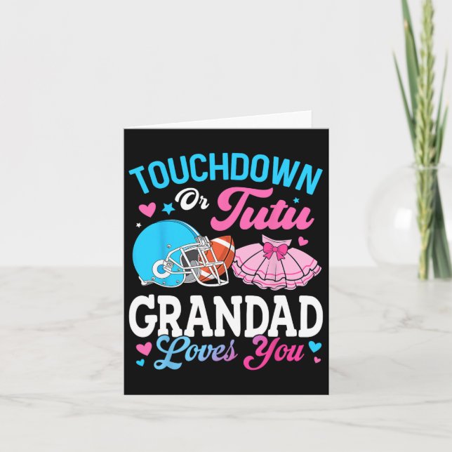 Touchdown- oder Tutu-Grandad-Lieben, die Sie Gesch Karte (Vorderseite)