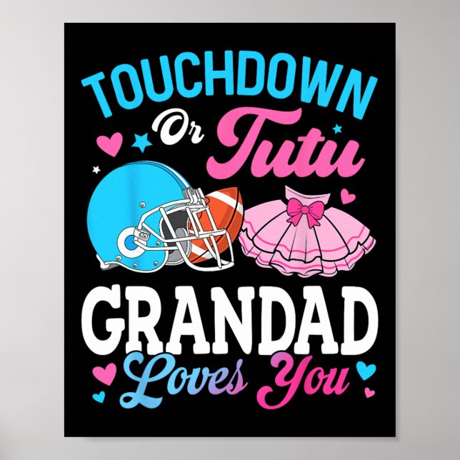 Touchdown oder Tutu Opa liebt dich Geschlechtsenth Poster (Vorne)