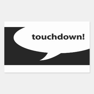 Touchdown! Rechteckiger Aufkleber