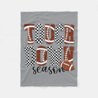 Touchdown-Saison-Spieltag-Karo-Fußballmutter Fleecedecke
