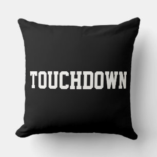 TOUCHDOWN Sporty Weiße Fußball Text Auf Fett Schwa Kissen