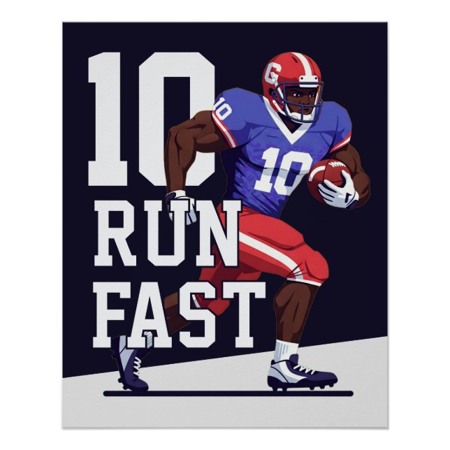 Touchdown-Zeit-Fußball Poster (Vorderseite)