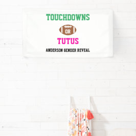 Touchdowns oder Tutus Gender Reveal Banner