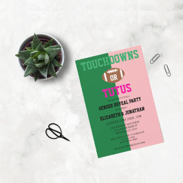 Touchdowns oder Tutus Gender Reveal Einladung