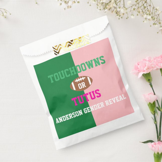 Touchdowns oder Tutus Gender Reveal Geschenktütchen (Versiegelt)