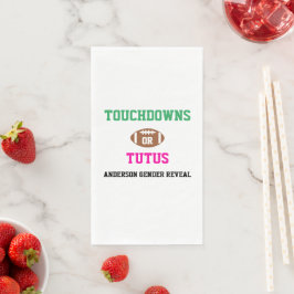 Touchdowns oder Tutus Gender Reveal Serviette