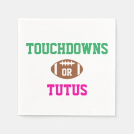 Touchdowns oder Tutus Gender Reveal Serviette