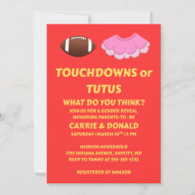 Touchdowns oder Tutus Geschlechtsenthüllungsfeier