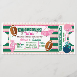 Touchdowns ou Tutus Invitation