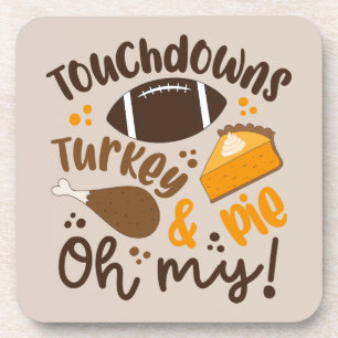 Touchdowns Türkei & Pie   Oh, Getränkeuntersetzer
