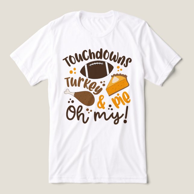 Touchdowns Türkei & Pie | Oh, Tri-Blend Shirt (Design Vorderseite)