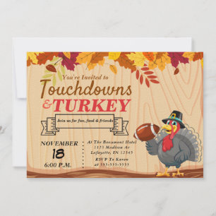 Touchdowns und Türkei Erntedank Einladung