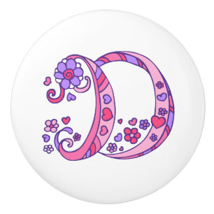 Touche de poignée monogrammée de la lettre décorat