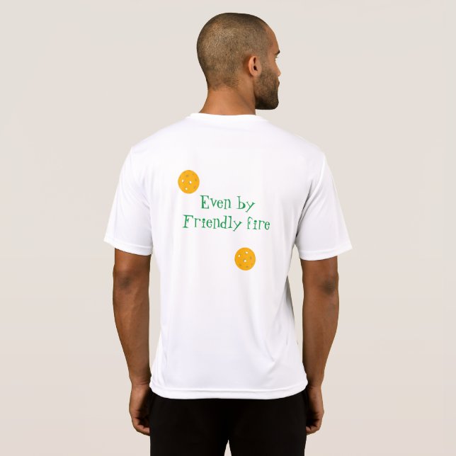 Touche quelques fois par pickleballs T-Shirt (Dos entier)