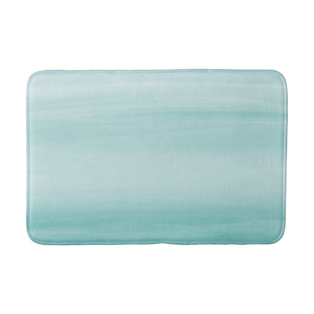 Touchen Aqua Blue Wasserfarbe Abstrakt #2 Badematte (Vorderseite)