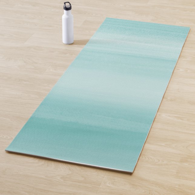 Touchen Aqua Blue Wasserfarbe Abstrakt #2 Yogamatte (Beispiel)