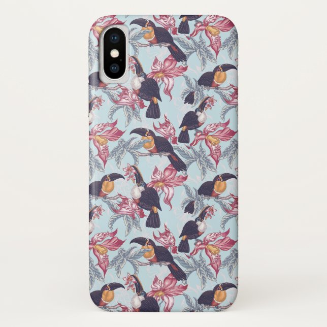 Toucher mit exotischer Blume Case-Mate iPhone Hülle (Rückseite)